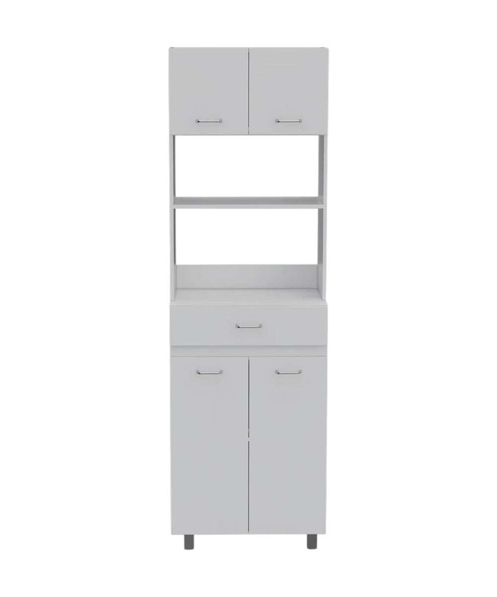 79" White Pantry Cabinet with Three Shelves - Loft&Timber