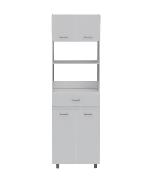 79" White Pantry Cabinet with Three Shelves - Loft&Timber