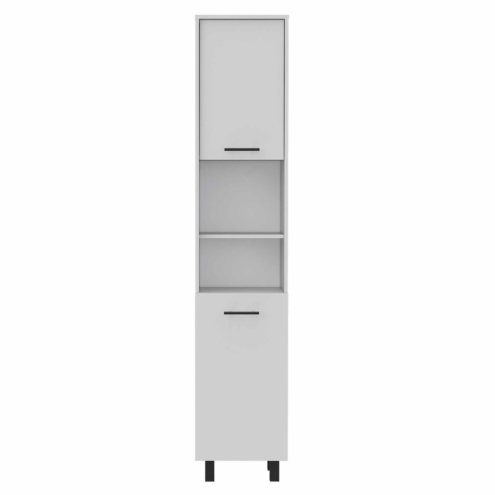 78" Modern White Pantry Cabinet with Five Shelves - Loft&Timber