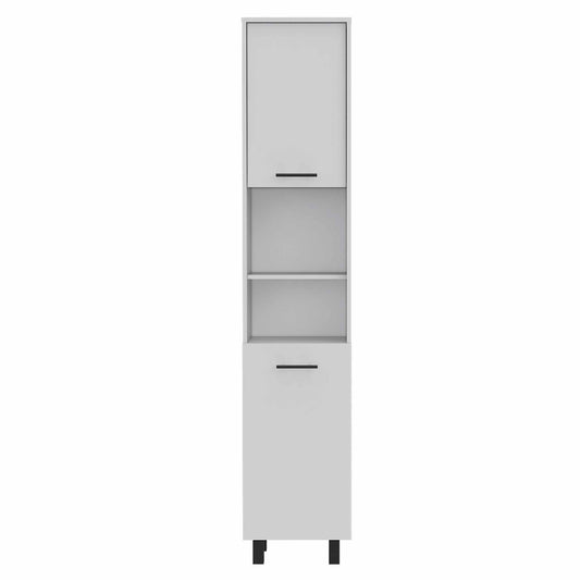 78" Modern White Pantry Cabinet with Five Shelves - Loft&Timber