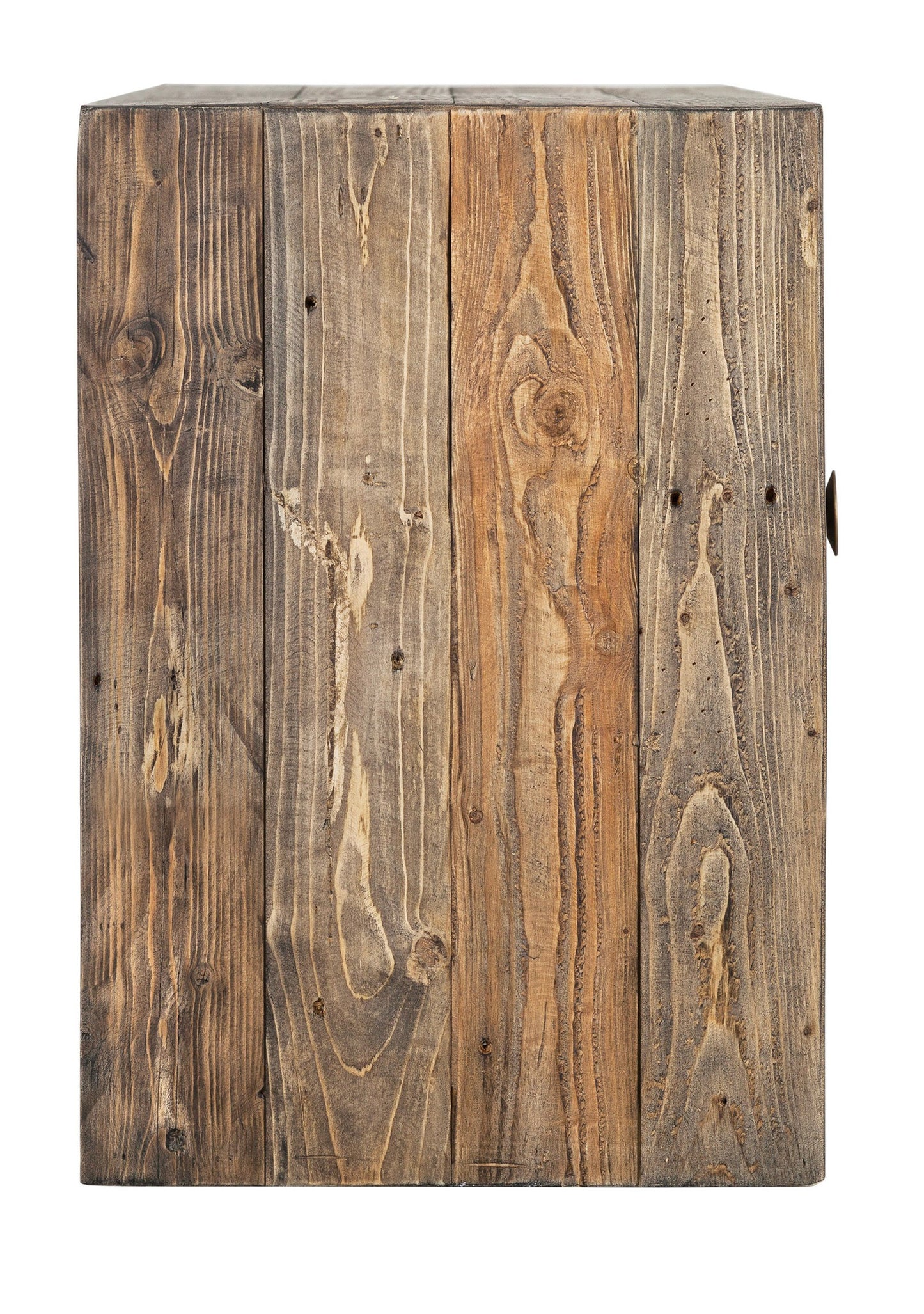 63" Wood Brown Reclaimed Pine And Plywood Open Shelving TV Stand-3