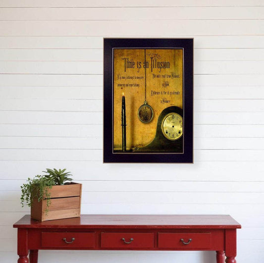Time is the Illusion Black Picture Frame Print Wall Art - Loft&Timber