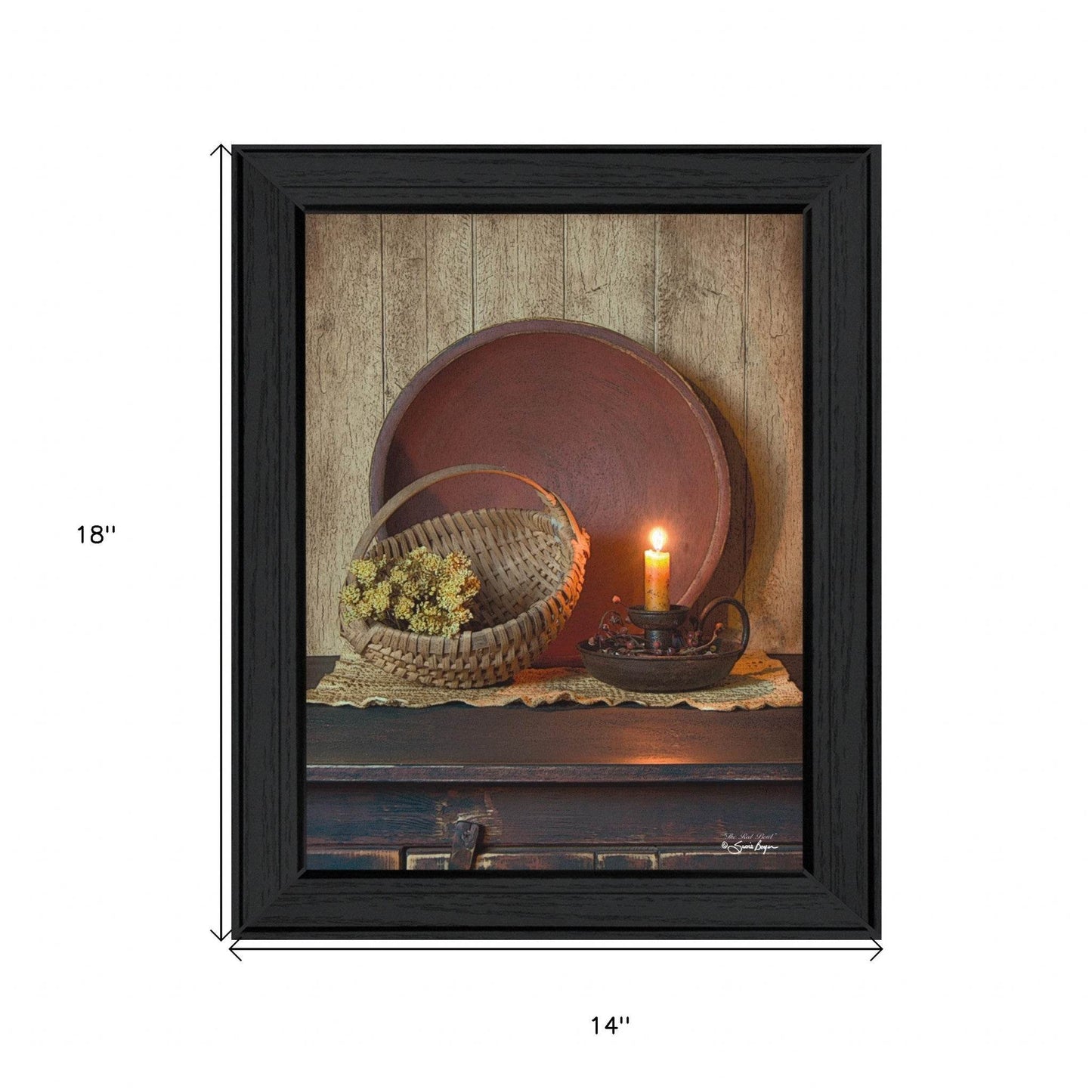 The Red Bowl 1 Black Framed Print Wall Art - Loft&Timber