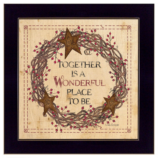 Together is a Wonderful Place to Be Ready to Hang Framed Print Black Frame Black Framed Print Wall Art - Loft&Timber