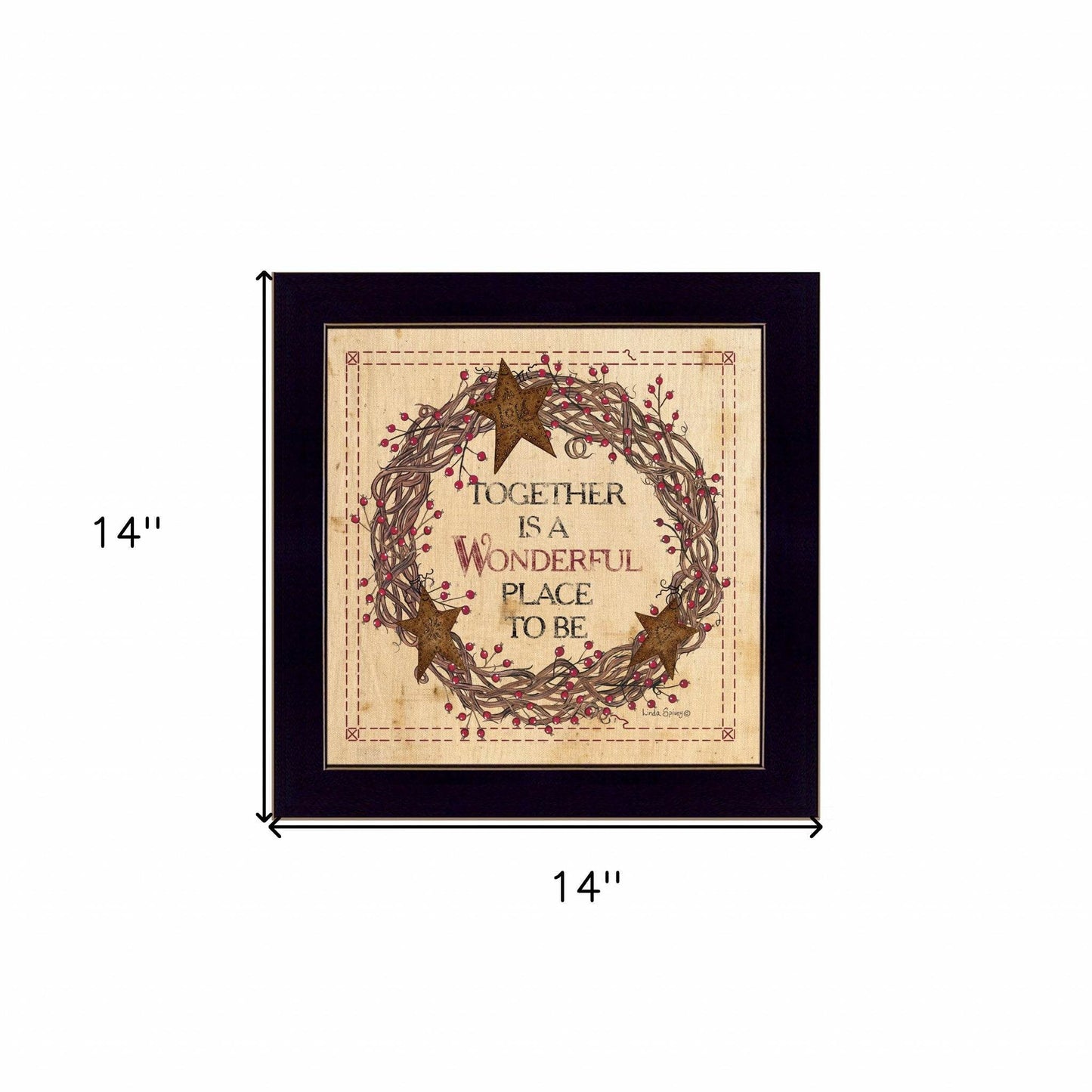 Together is a Wonderful Place to Be Ready to Hang Framed Print Black Frame Black Framed Print Wall Art - Loft&Timber
