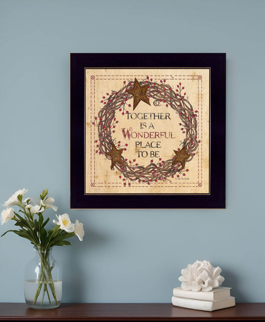 Together is a Wonderful Place to Be Ready to Hang Framed Print Black Frame Black Framed Print Wall Art - Loft&Timber