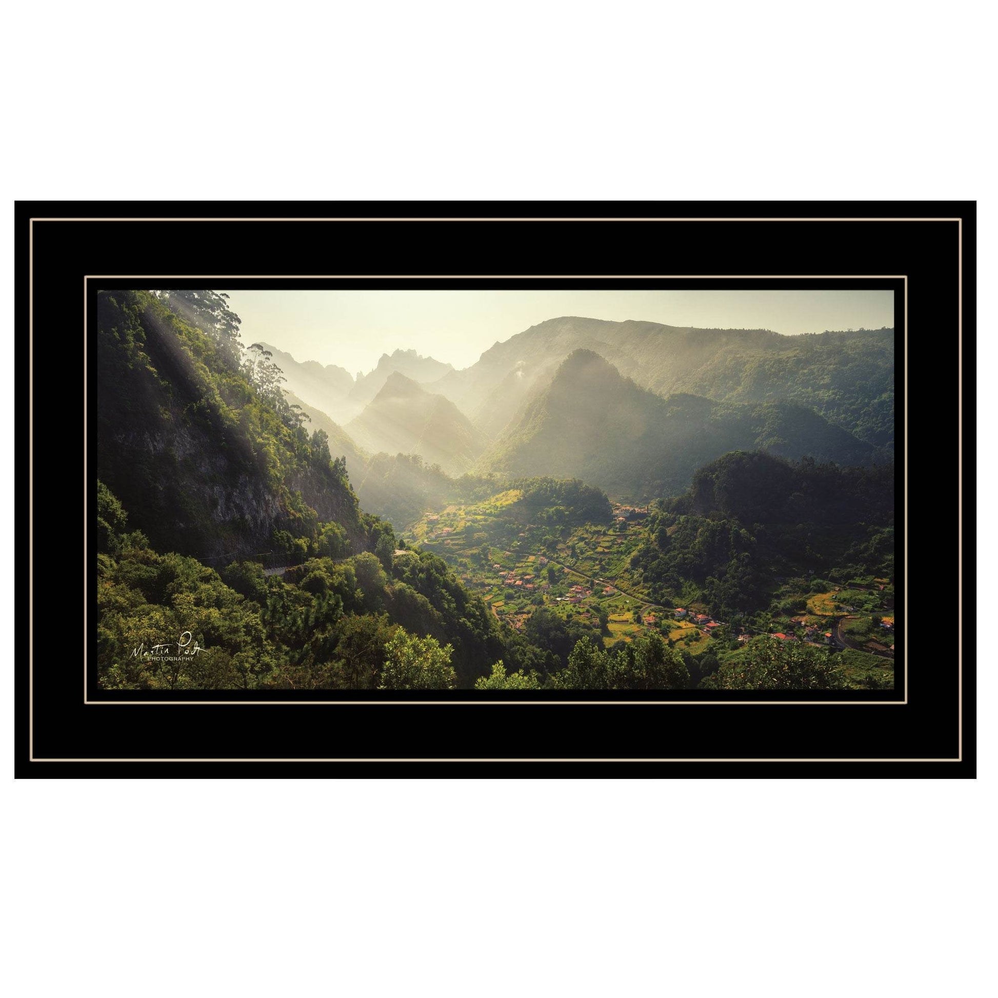Land of the Hobbits Martin Podt Ready to Hang Framed Print Black Frame Black Framed Print Wall Art - Loft&Timber