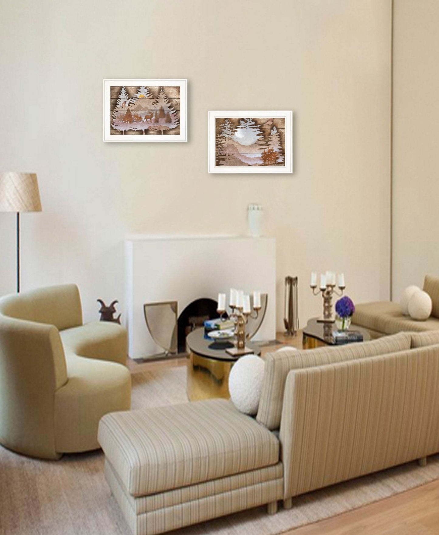 Set Of Two Great Outdoors 1 White Framed Print Wall Art - Loft&Timber