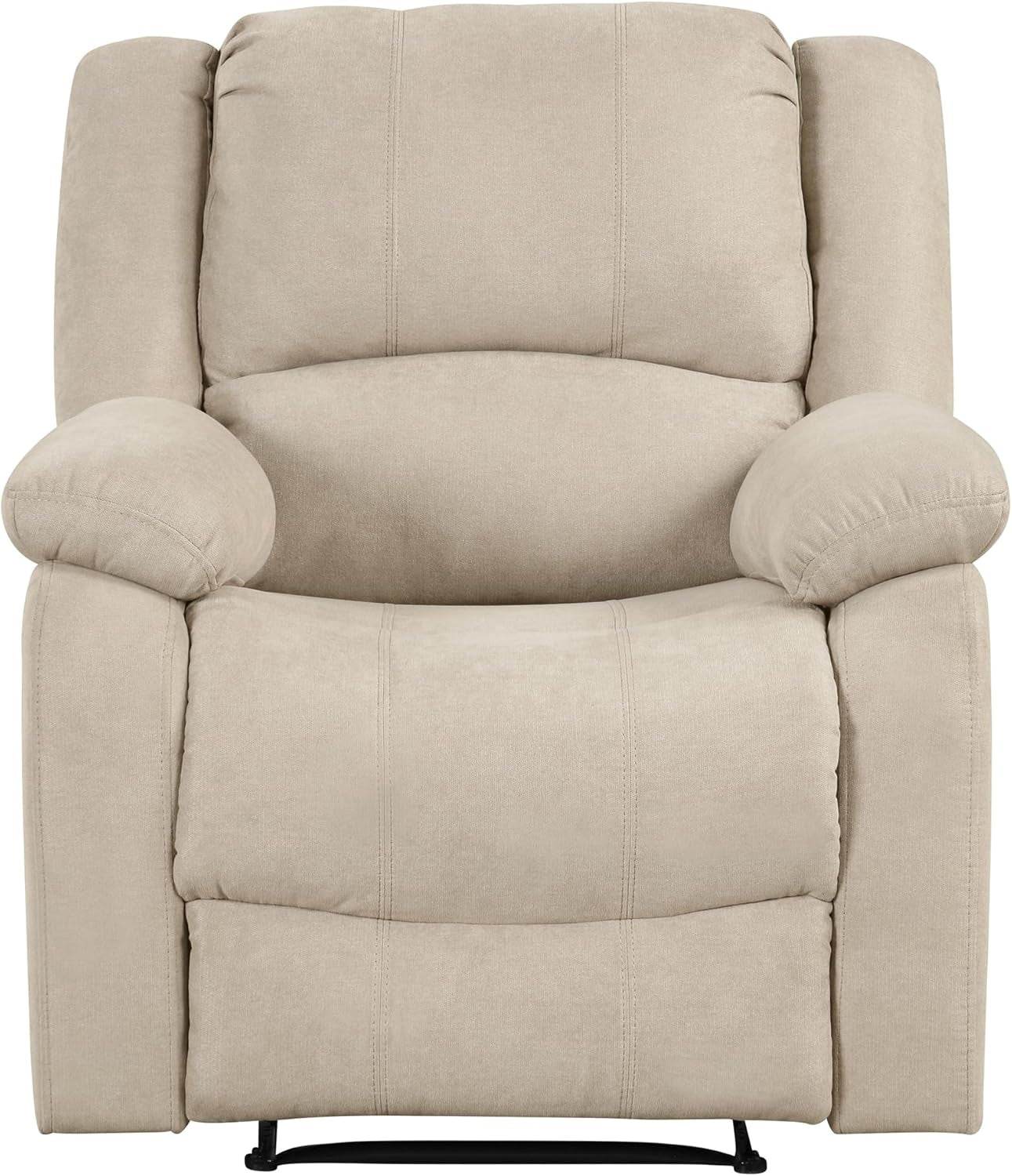 Recliner Chair Living Room Reclining Sofa Chair, Home Theater Seating, Wall Hugger Recliner, Manual Recliner Sofa Chair for Living Room/Office/Apartment, Oatmeal - Loft&Timber
