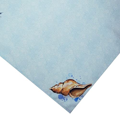 Charlo's Cloth Napkins Set of 4 Blue Seas 16" by 16" - Blue - Loft&Timber