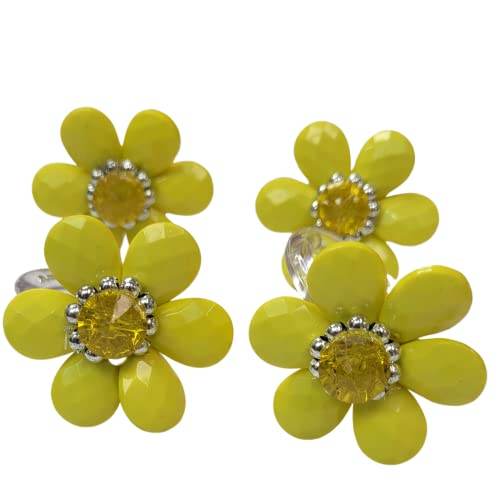 Maison Charlô | Set of 4 Delicate Flower Napkin Rings | Wedding, Thanksgiving, Christmas, New Year, Wedding, Banquet, Birthday - Loft&Timber