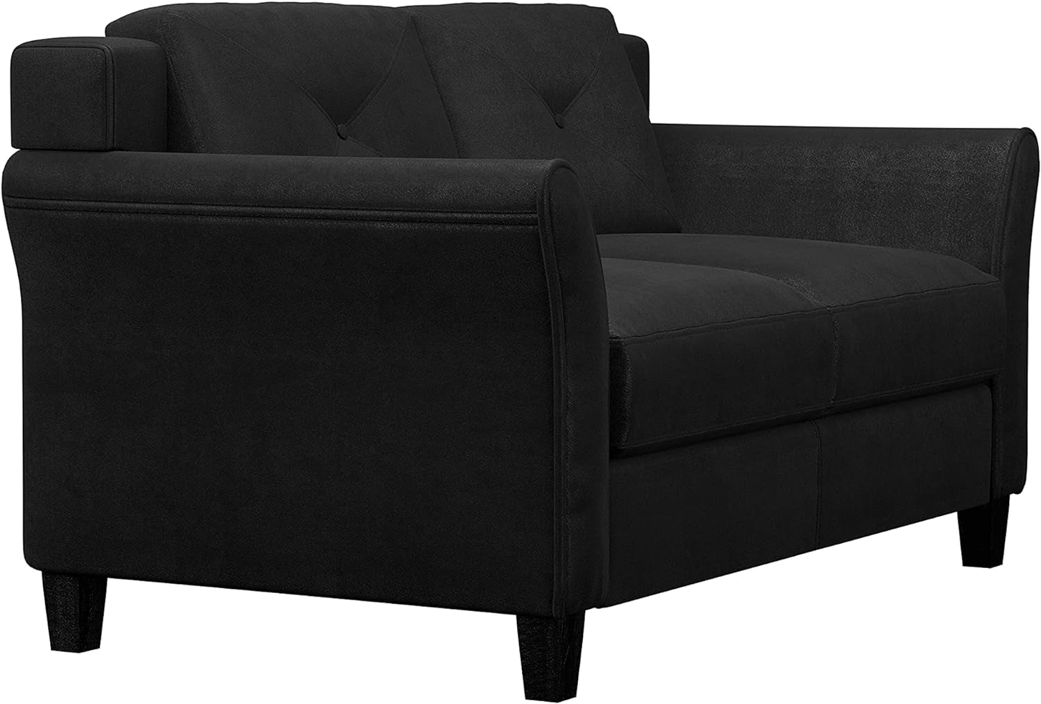 57" Black Loveseat - Harrington-4