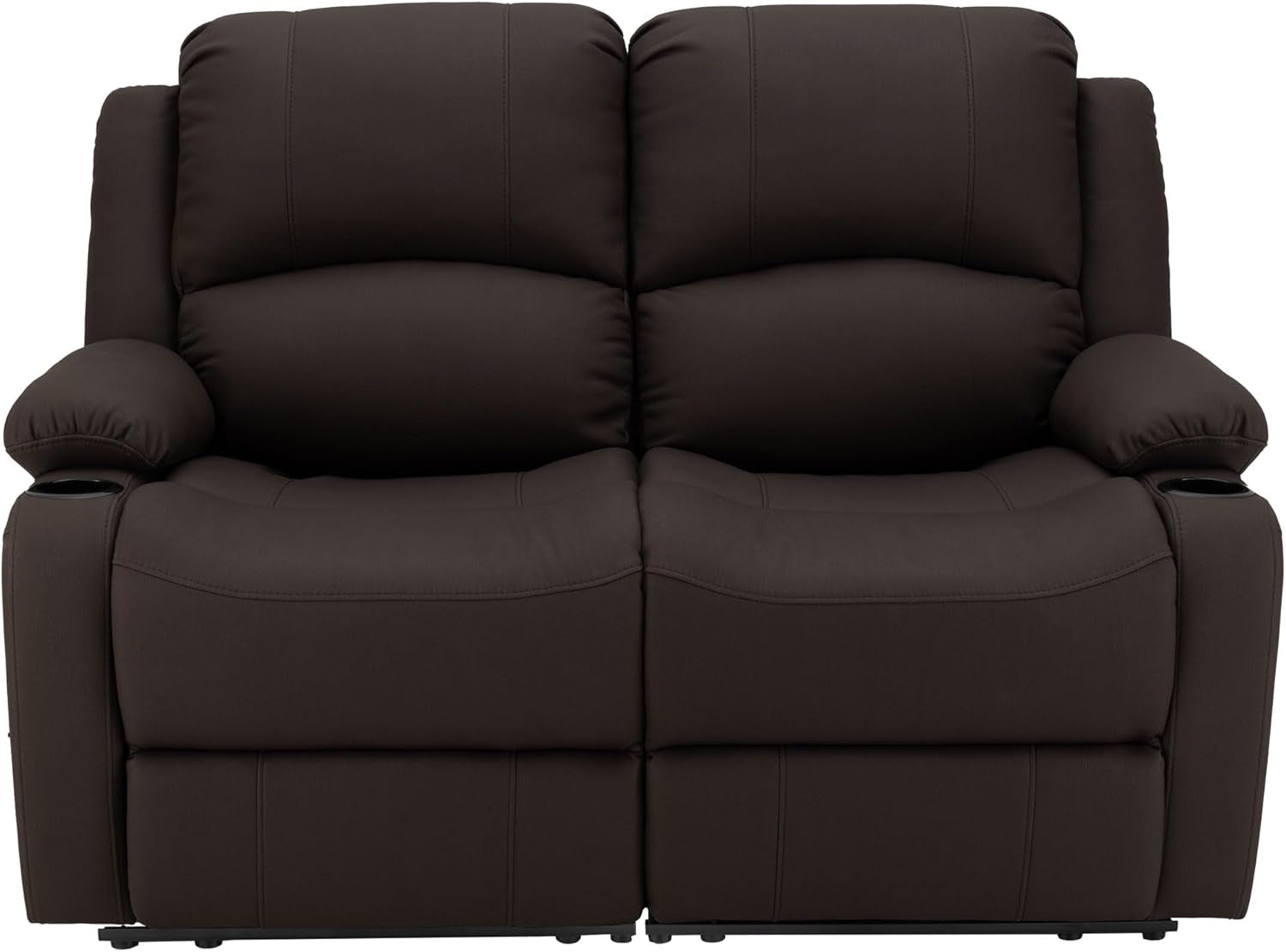 58" Wall Hugger Reclining RV Theater Seats | Double Recliner RV Sofa | RV Couch | Wall Hugger Recliner | RV Theater Seating | RV Furniture (Manual, Chocolate) - Loft&Timber