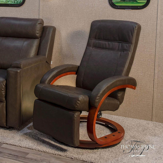 RV Euro Recliner with Footrest , Vinyl - Millbrae - Loft&Timber