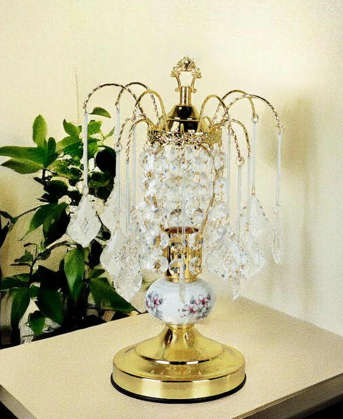 15" Gold Ceramic Bedside Table Lamp - Loft&Timber