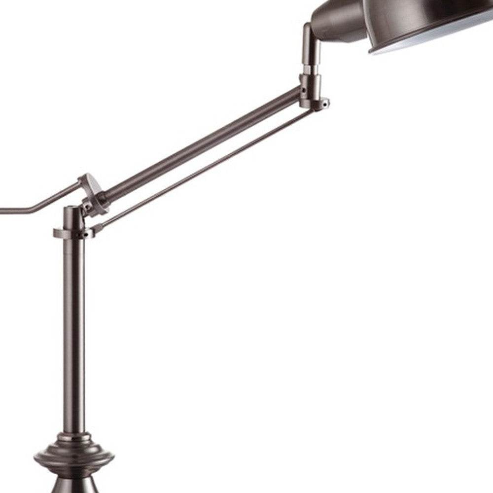 Silver Metal Swing Arm Table Lamp - Loft&Timber