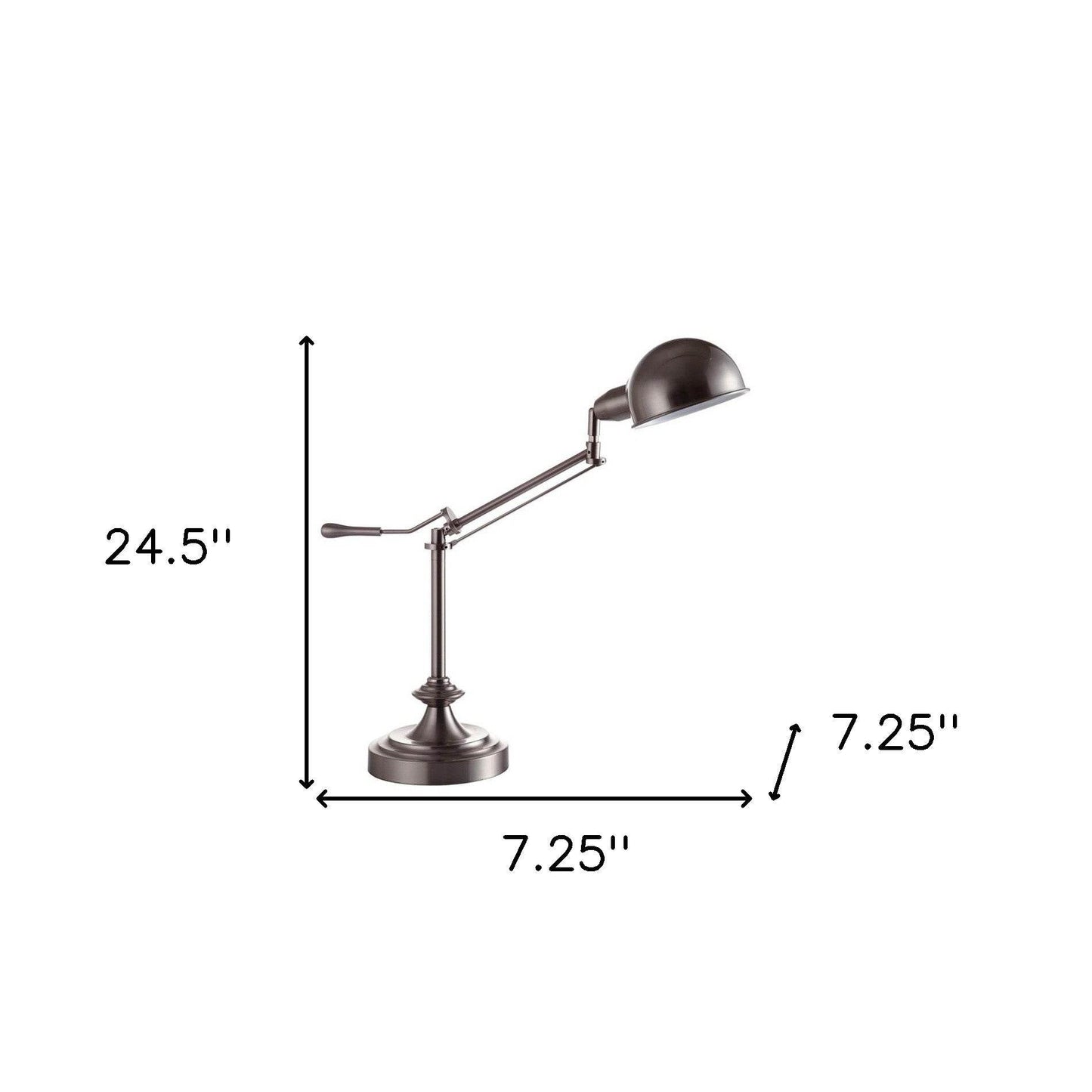 Silver Metal Swing Arm Table Lamp - Loft&Timber