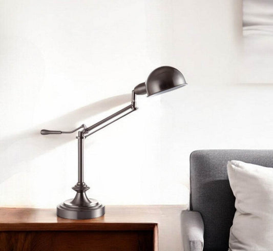 Silver Metal Swing Arm Table Lamp - Loft&Timber