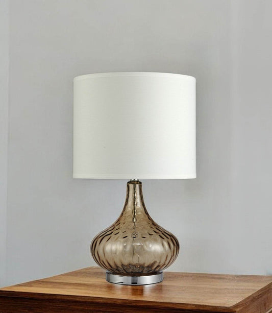 Brown Textured Glass Table Lamp - Loft&Timber