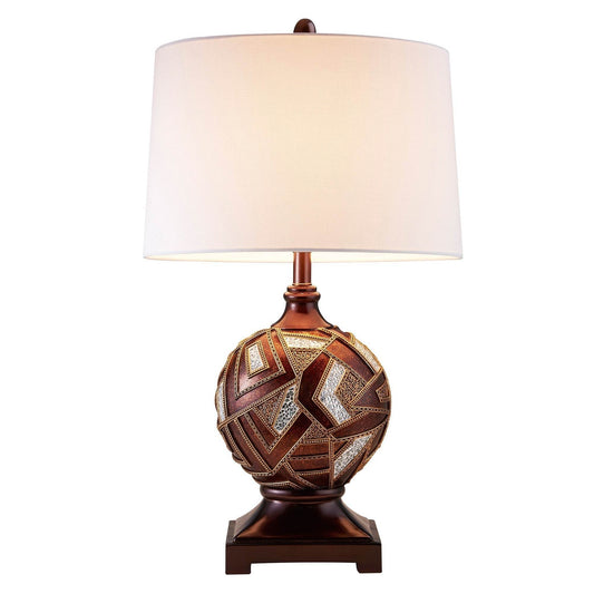 Brown Metallic Mosaic Design Table Lamp - Loft&Timber