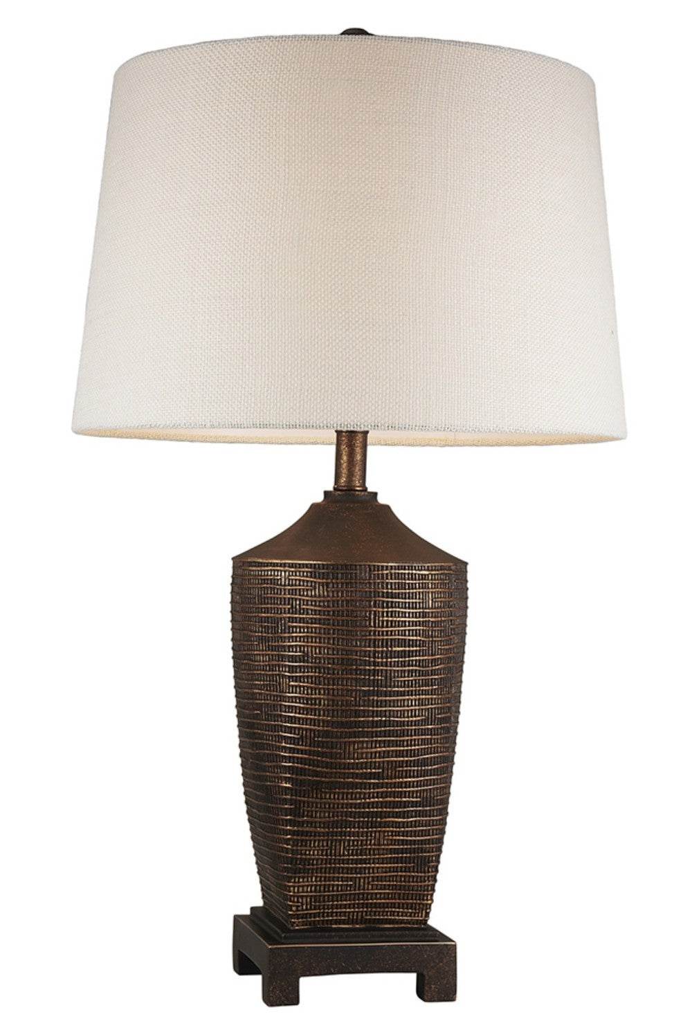 Fantastic Rustic Ribbed Bronze Table Lamp - Loft&Timber