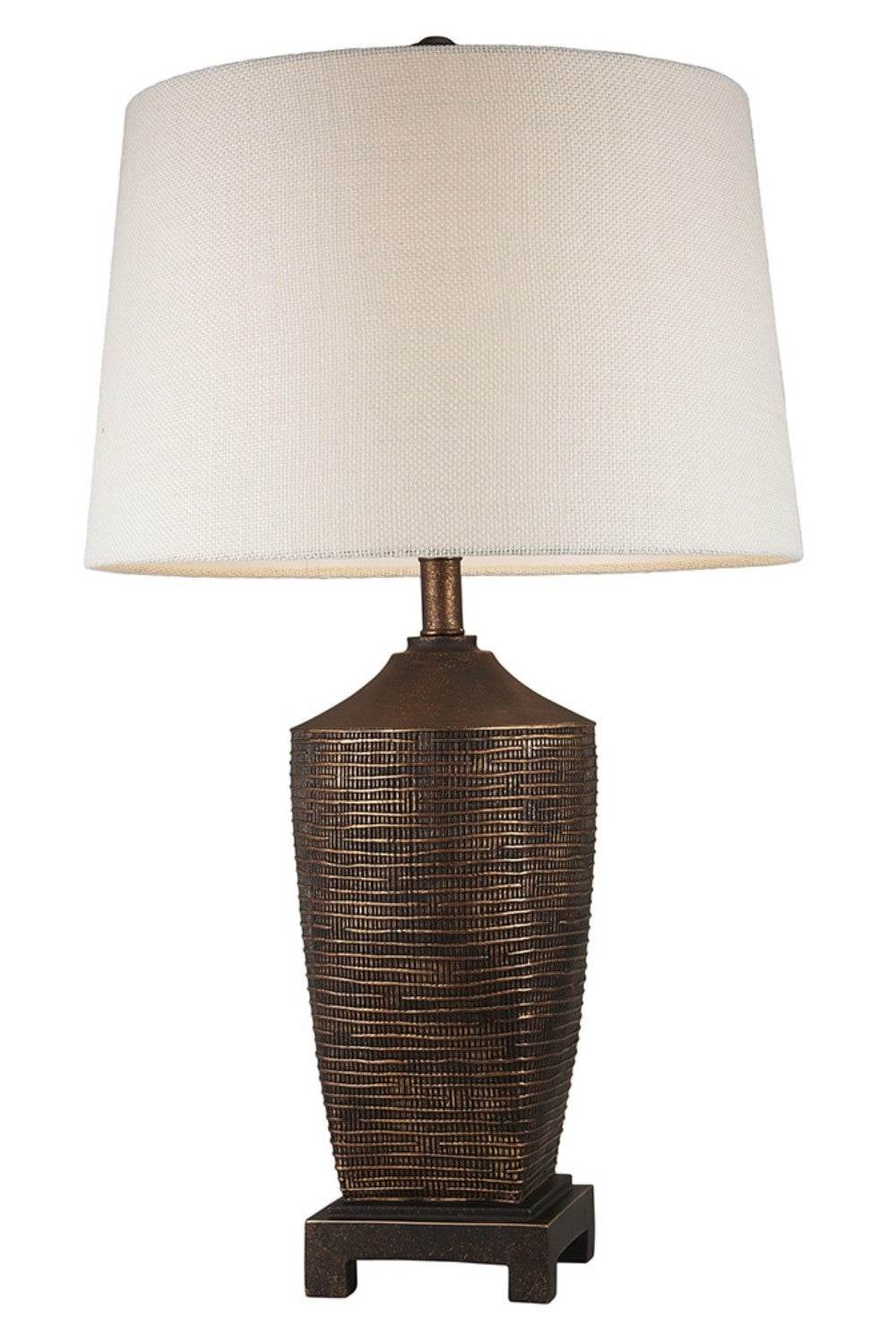 Fantastic Rustic Ribbed Bronze Table Lamp - Loft&Timber