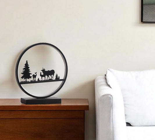 13" Black Bedside Led Table Lamp - Loft&Timber