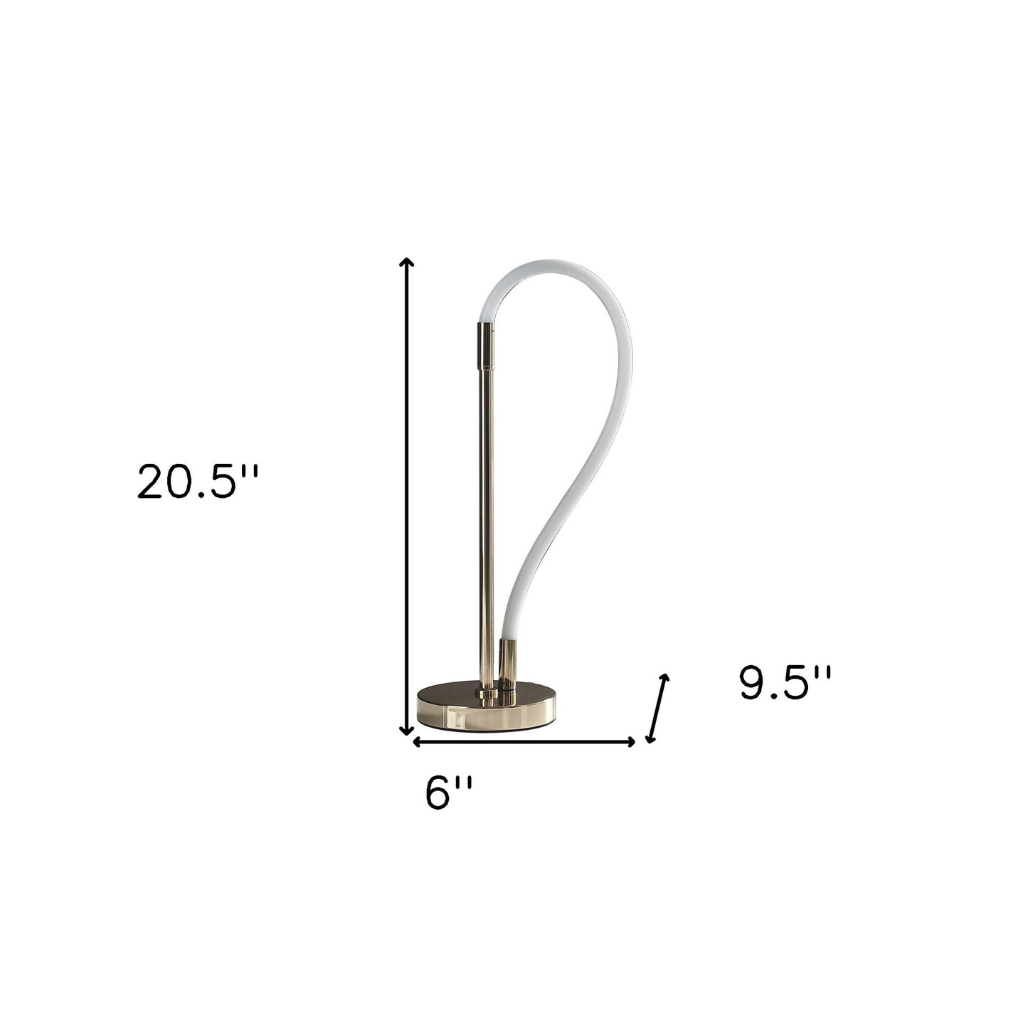 21" Gold Bedside Led Table Lamp - Loft&Timber