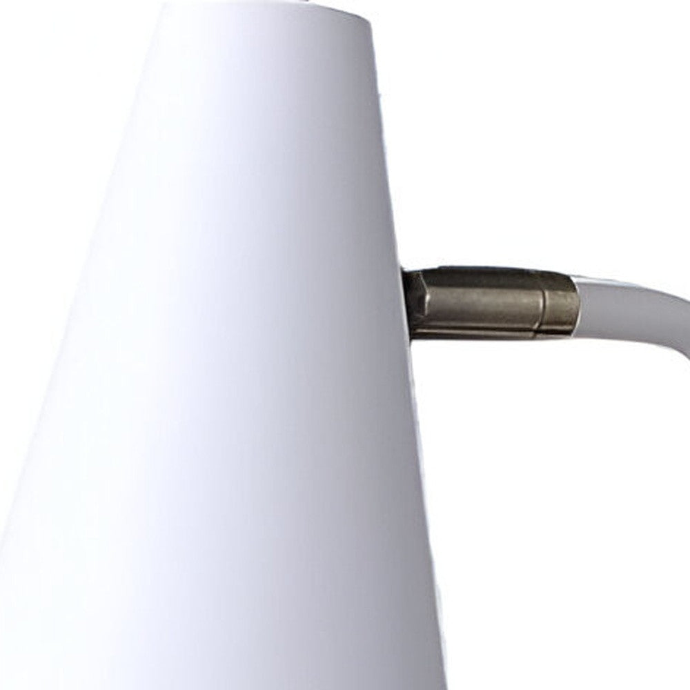20" Compact White Student Metal Desk Lamp - Loft&Timber