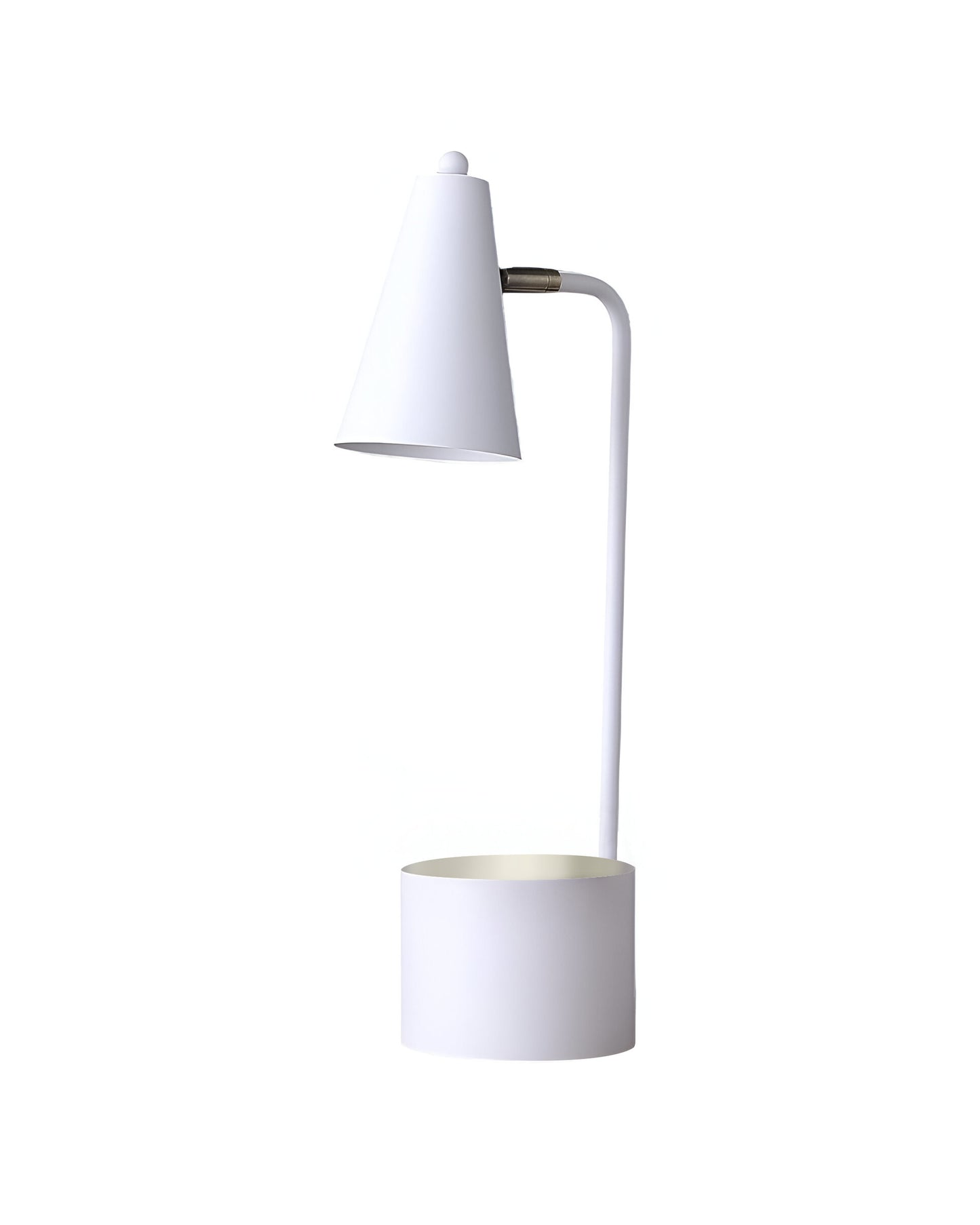 20" Compact White Student Metal Desk Lamp - Loft&Timber
