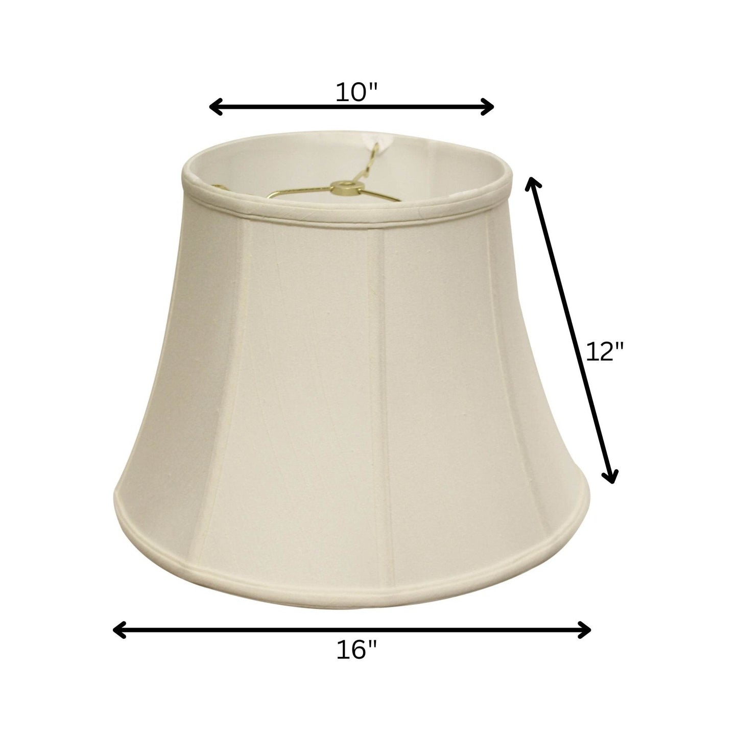White Monay Shantung Silk Bell Lamp Shade - Loft&Timber