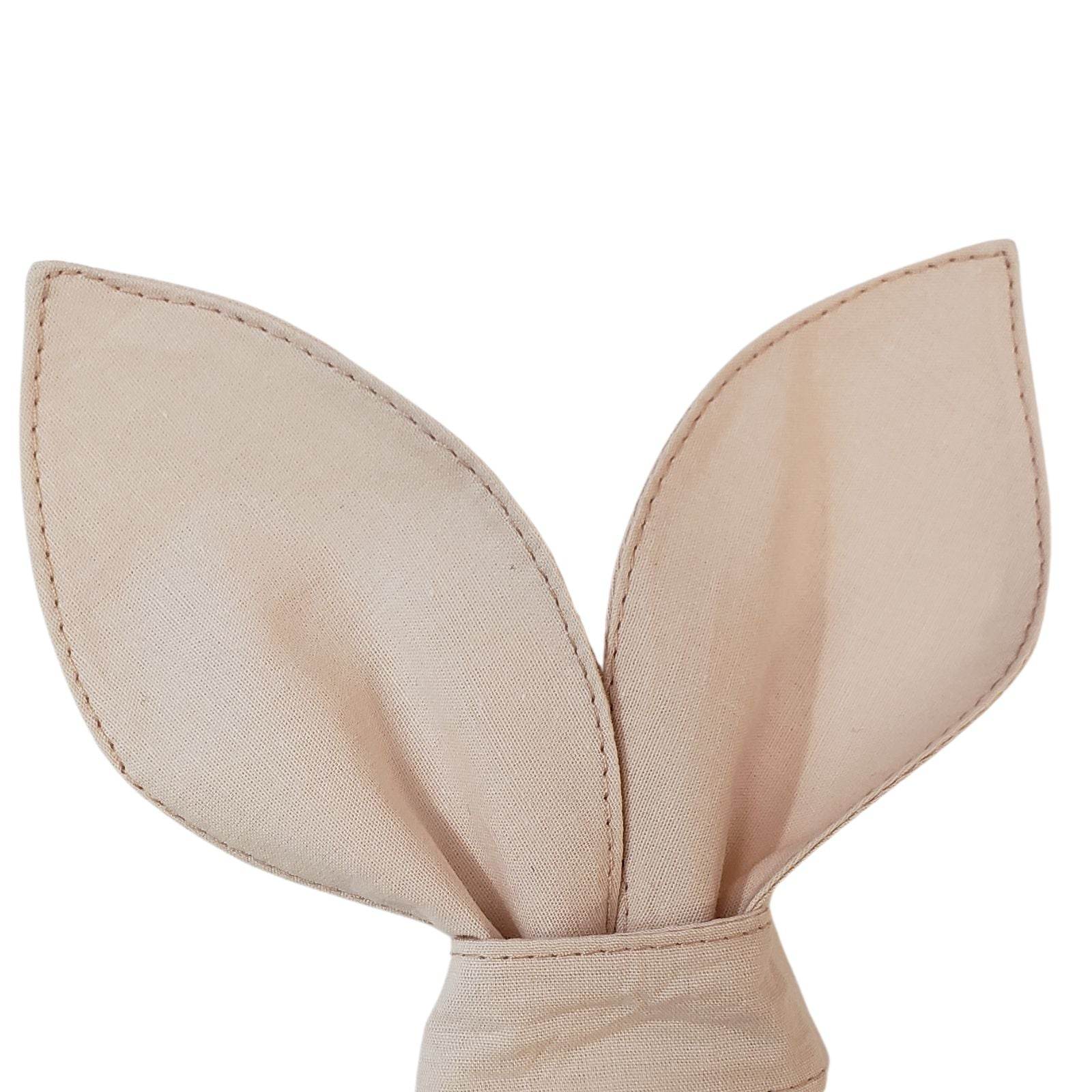 Maison Charlo | Easter Set of 4 Nude Beige Bunny Ears Napkin Rings | Dining Table Decor - Loft&Timber