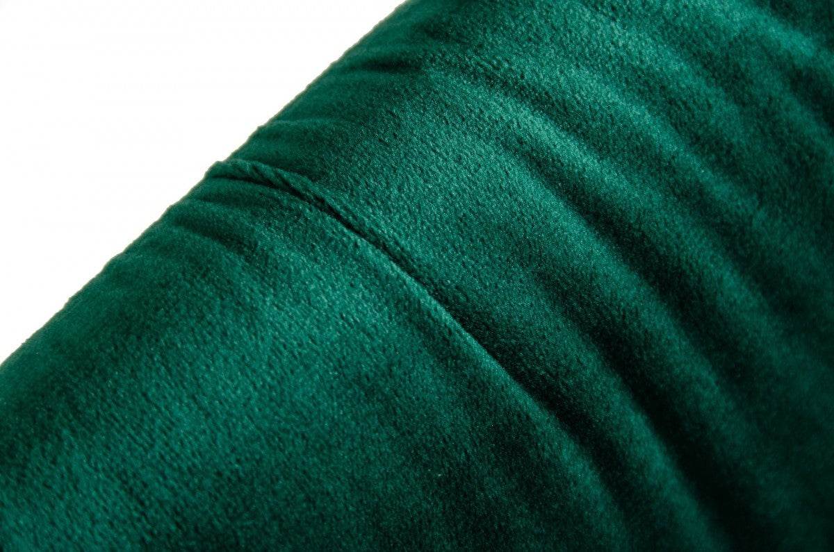 Set of Two Green and Black Upholstered Fabric Dining Side Chairs - Loft&Timber