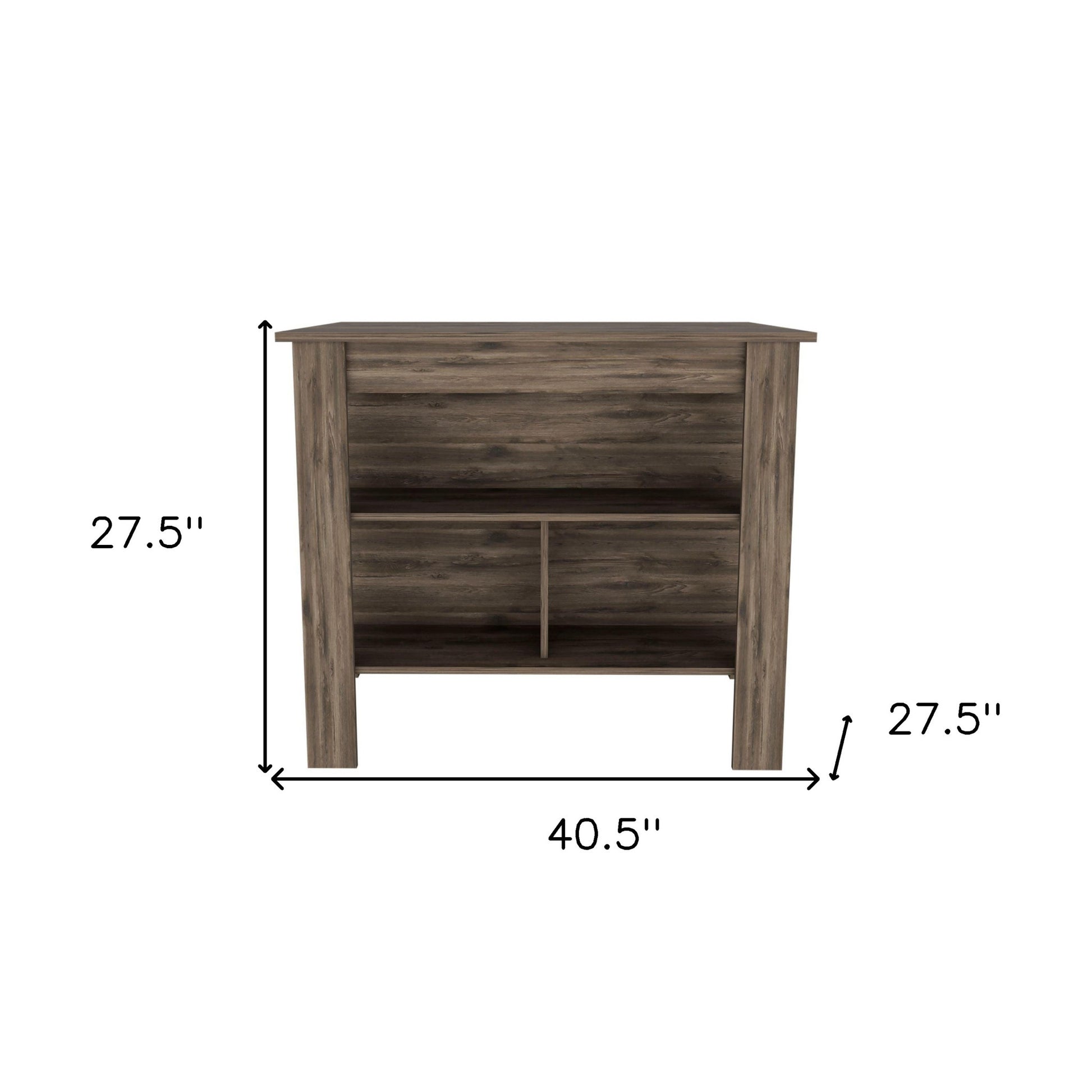Brown 41" Kitchen Island With Storage - Loft&Timber