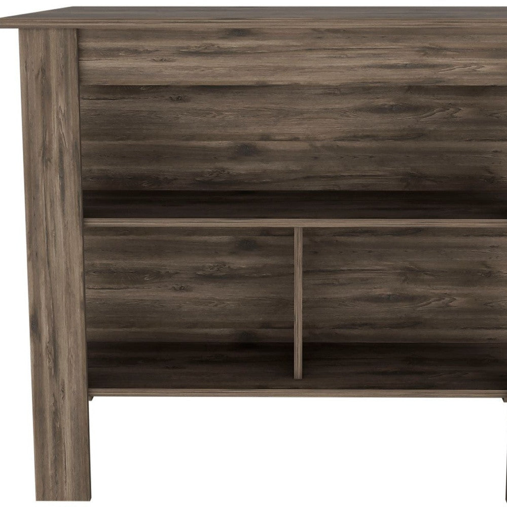Brown 41" Kitchen Island With Storage - Loft&Timber