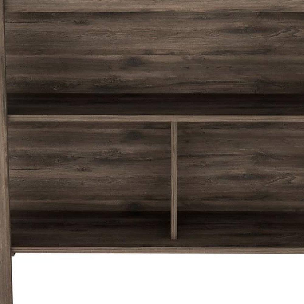 Dark Brown and Brown 41" Kitchen Island With Storage - Loft&Timber