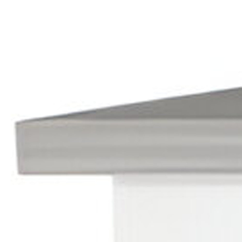 White and Gray 41" Kitchen Island With Storage - Loft&Timber