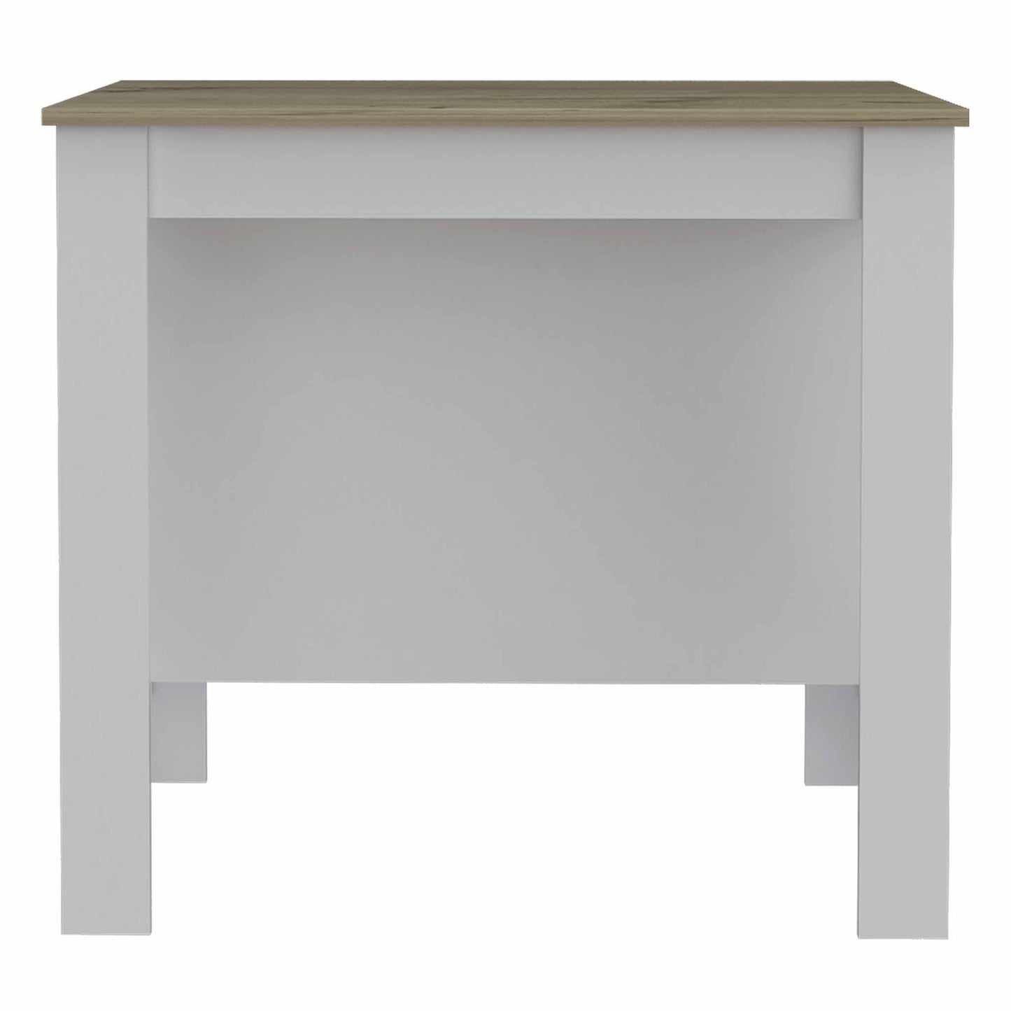 White and Brown 41" Kitchen Island With Storage - Loft&Timber
