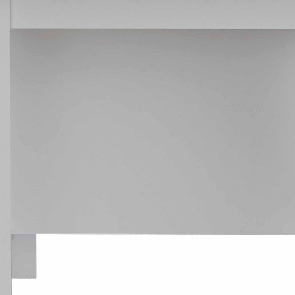 White and Brown 41" Kitchen Island With Storage - Loft&Timber