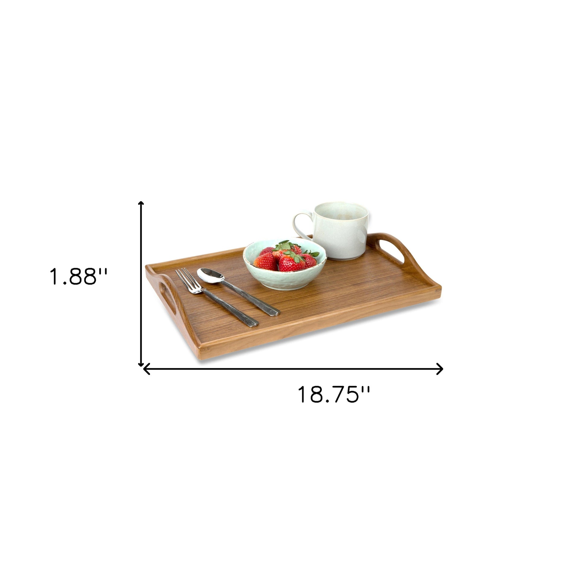 Designer Solid Teak 19" Serving Tray - Loft&Timber