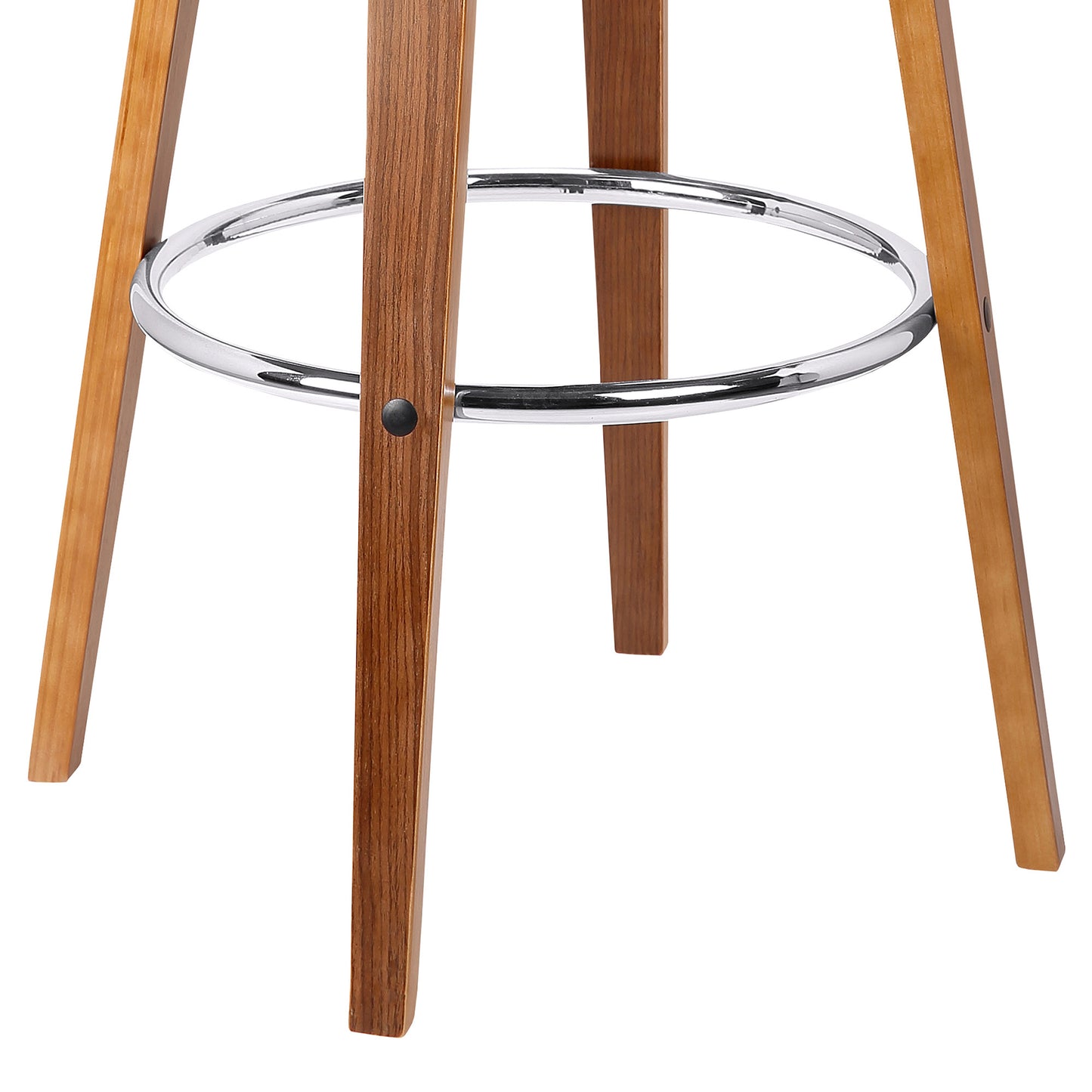 25" Brown Iron Swivel Backless Counter Height Bar Chair - Loft&Timber