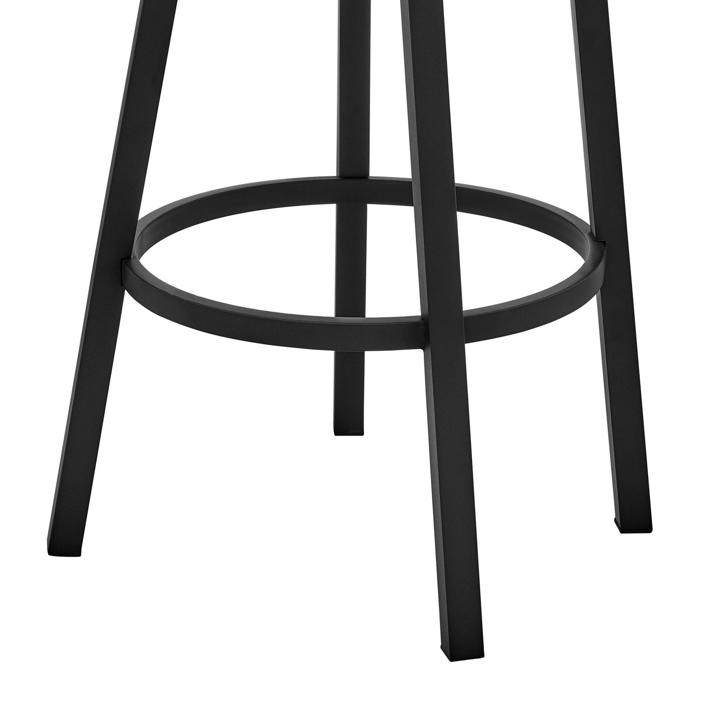 30" Gray And Black Iron Swivel Bar Height Bar Chair - Loft&Timber