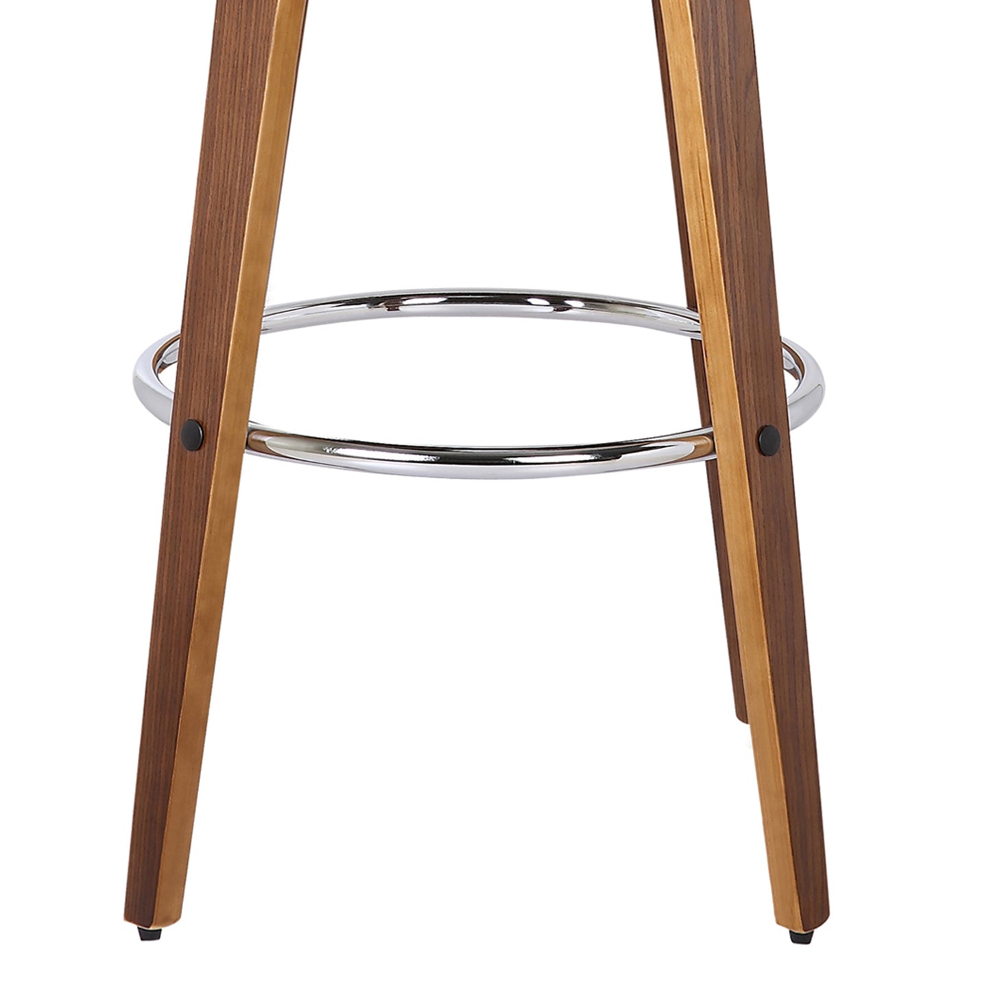 30" Brown Solid Wood Swivel Low Back Bar Height Bar Chair - Loft&Timber