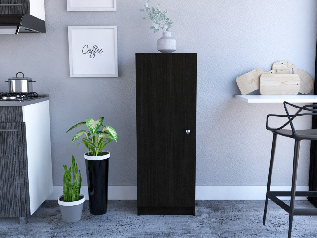 47" Black Wood Pantry Or Storage Closet - Loft&Timber