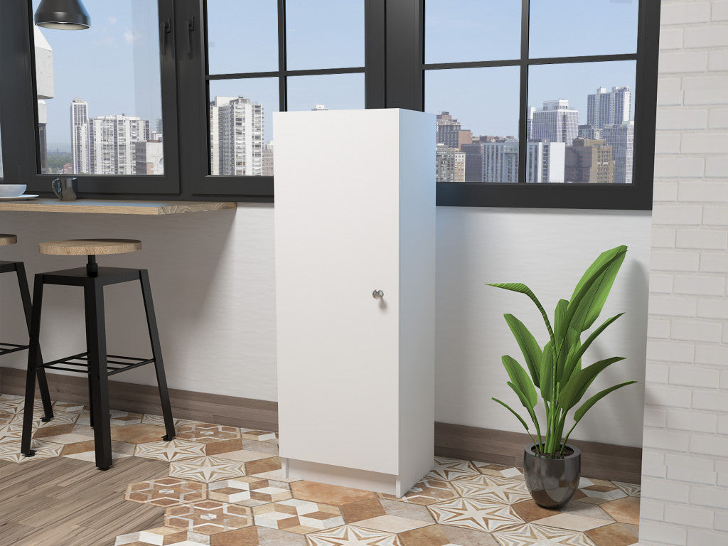47" White Wood Pantry Or Storage Closet - Loft&Timber