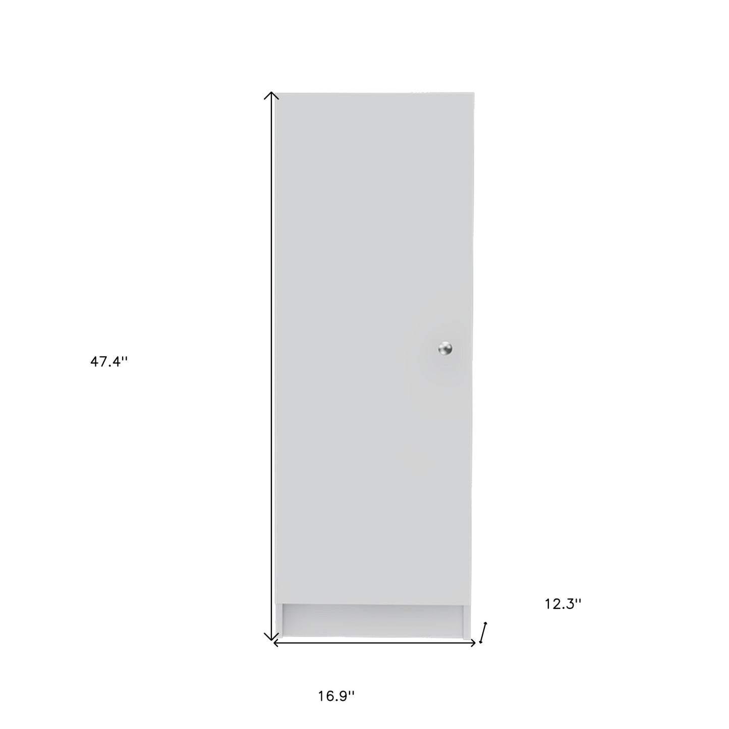 47" White Wood Pantry Or Storage Closet - Loft&Timber