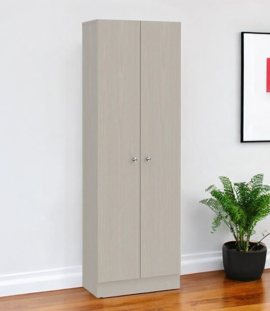 71" Light Gray Wood Pantry Or Storage Closet - Loft&Timber