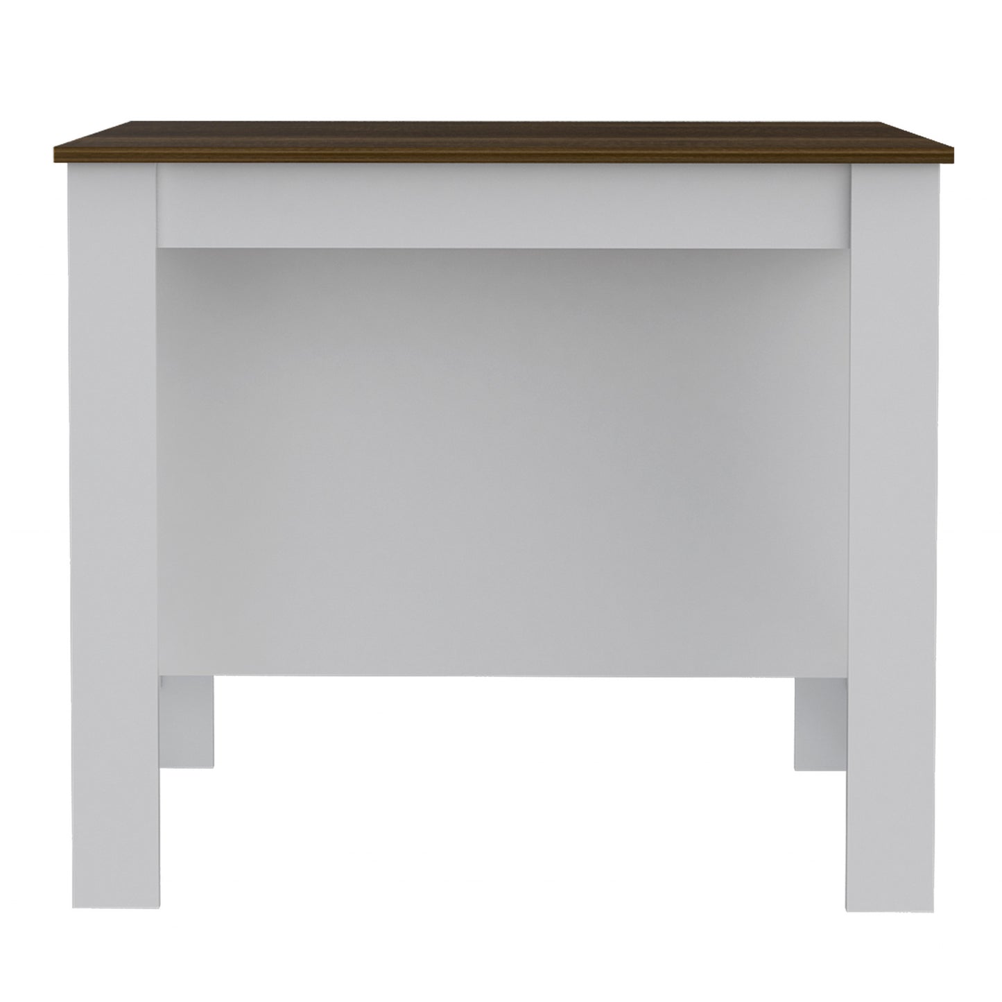 White and Brown 41" Kitchen Island With Storage - Loft&Timber