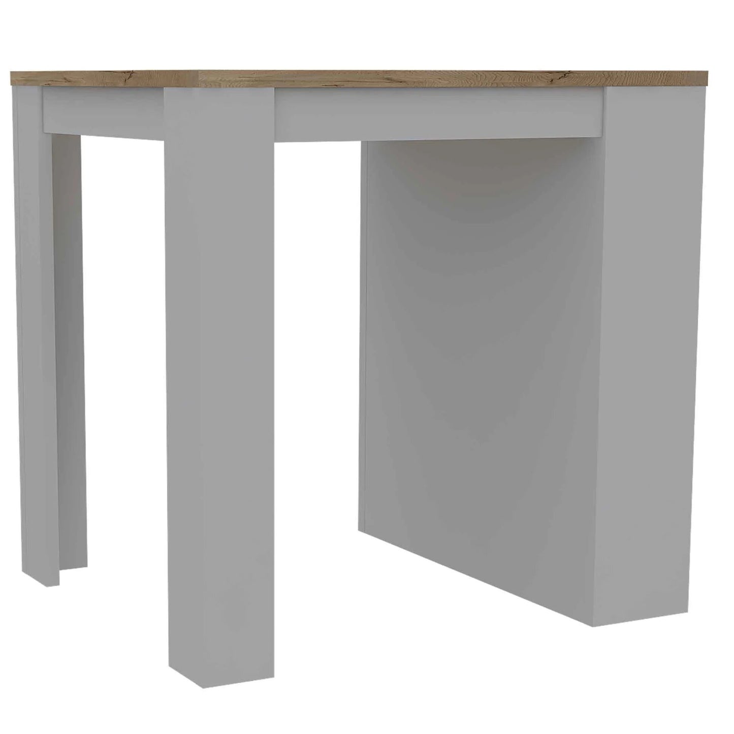 White and Natural 36" Kitchen Island With Storage - Loft&Timber