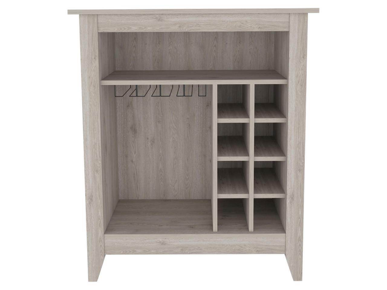 Light Gray Bar Cart With Wine Storage - Loft&Timber